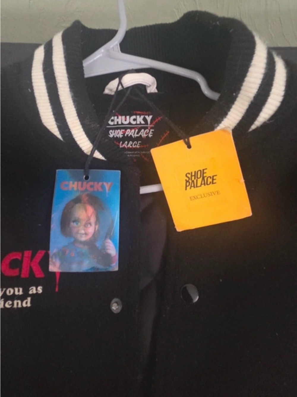 Chucky x Shoe Palace Black Varsity Jacket - Large